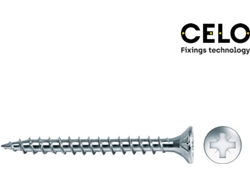 Caja 200Un Tornillo Madera Pozi CELO Din. Ref Vlox 4,5X50 Zincado + Lubr