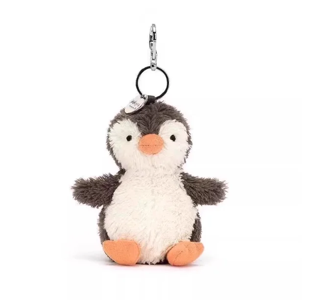 (pinguim De Pelo Encaracolado) Chaveiro De Pelúcia Fofo, Pingente De Brinquedo Macio. Decoração Para Bolsa.