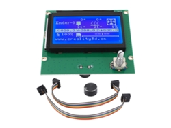Pantalla Lcd Metálica 12864 Para Impresora 3d Cr10 Con 2 Cables Y Botón