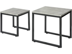 Mesa SOBUY FBT42-HG (MDF y Metal - 50 x 50 x 50 cm / 40 x 40 x 40 cm)