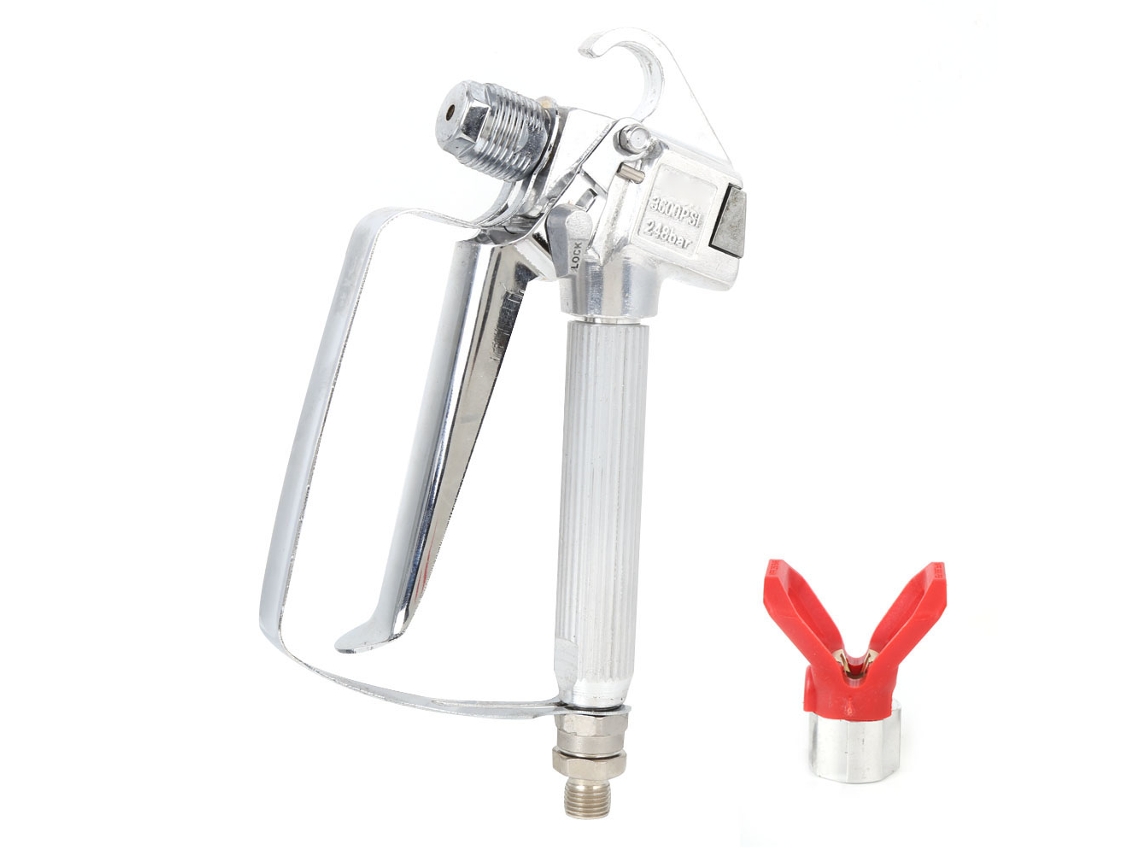 Pistola De Pintura Sin Aire De Alta Presión, Aerógrafo Ergonómico De Mano, Accesorio Para Herramientas (boquilla Roja)