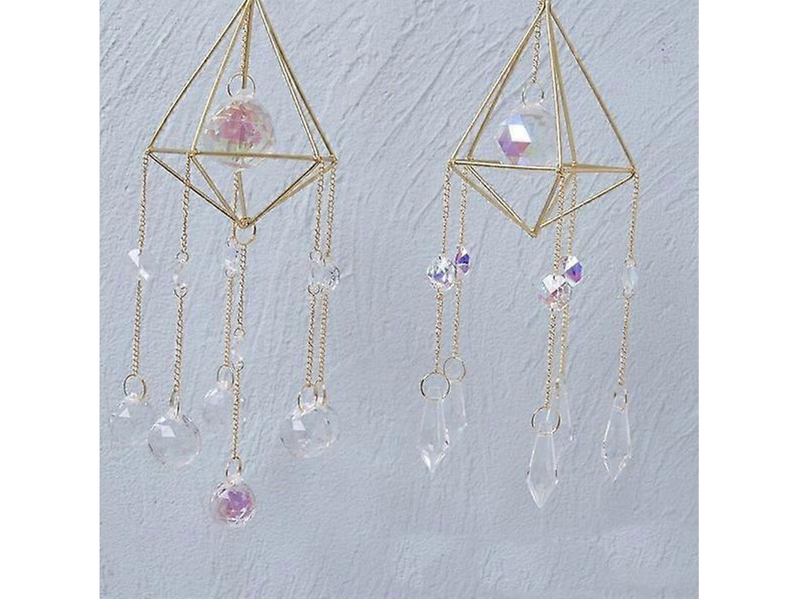 Atrapasol de cuarzo. Creador de arcoíris colgante. Decoración de cristal para ventana. Regalo de cristal para el Día de la Madre. B.