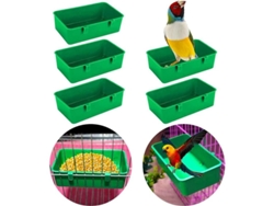 2026-5 Tazas De Jaula Para Pájaros Actualizadas Con Base, Accesorios Para Jaulas De Loro, Cacatúa Y Periquito