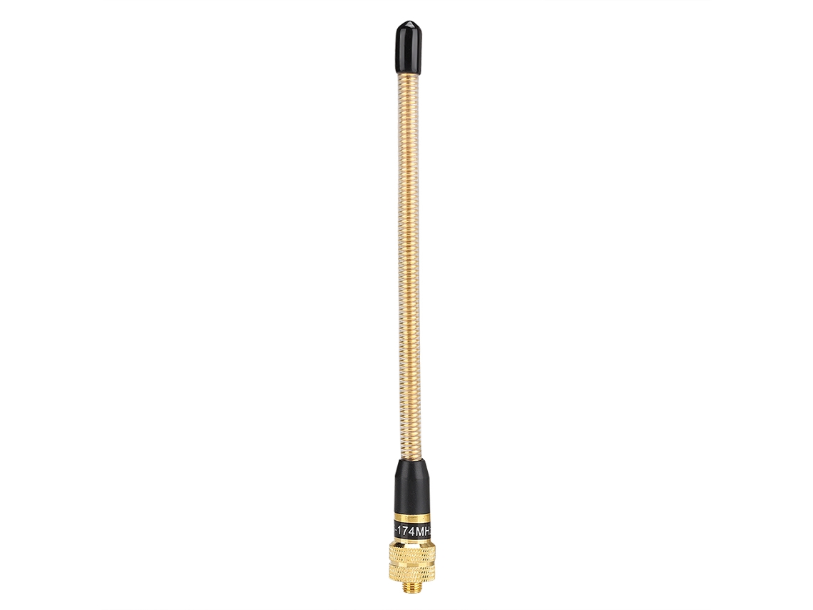 Antena De Resorte Flexible Para Conector Sma Hembra Vhf Chapada En Oro Para Radios Walkie-talkie Kenwood/baofeng/puxing/tyt