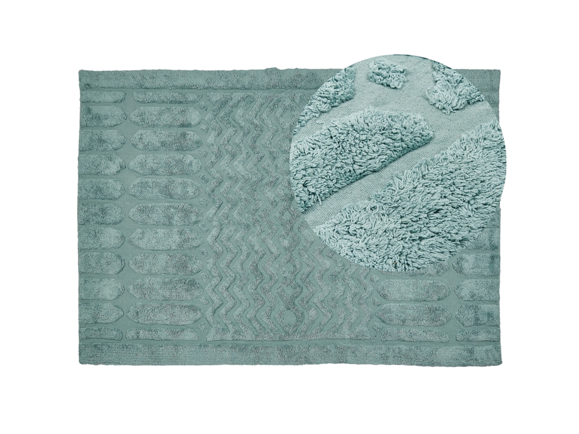 Alfombra de pelo corto BELIANI Sirnak de Algodón Verde 160x230