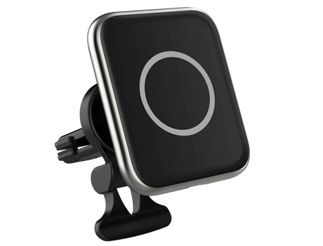 Cargador Inalámbrico Carga Rápida Teléfono Ventilación Aire Automóvil para BISBISOUS Negro