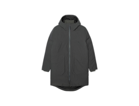 Parka de Hombre REVOLUTION Larga Técnica Raglán Relleno Gris (L)