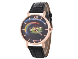 Reloj De Pulsera Analógico De Aleación Con Esfera Redonda, Movimiento De Cuarzo, A La Moda Para Hombres Y Mujeres.