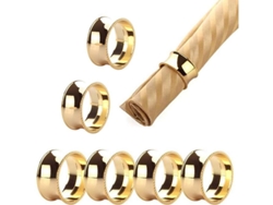 2026-juego De Anillos Para Servilletas De Metal Natural Artesanal Dorado Estilo Moderno 6 Piezas