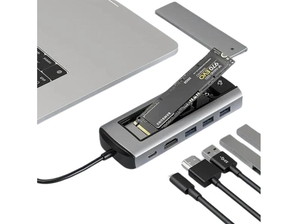 Hub Usb C Thunderbolt 3 5Gbps Con Ranura Ssd M.2 Hdmi Usb 3 0