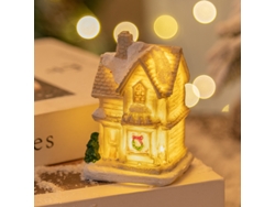 Decoración navideña de resina para casa Yuysan con luces, estilo E 2