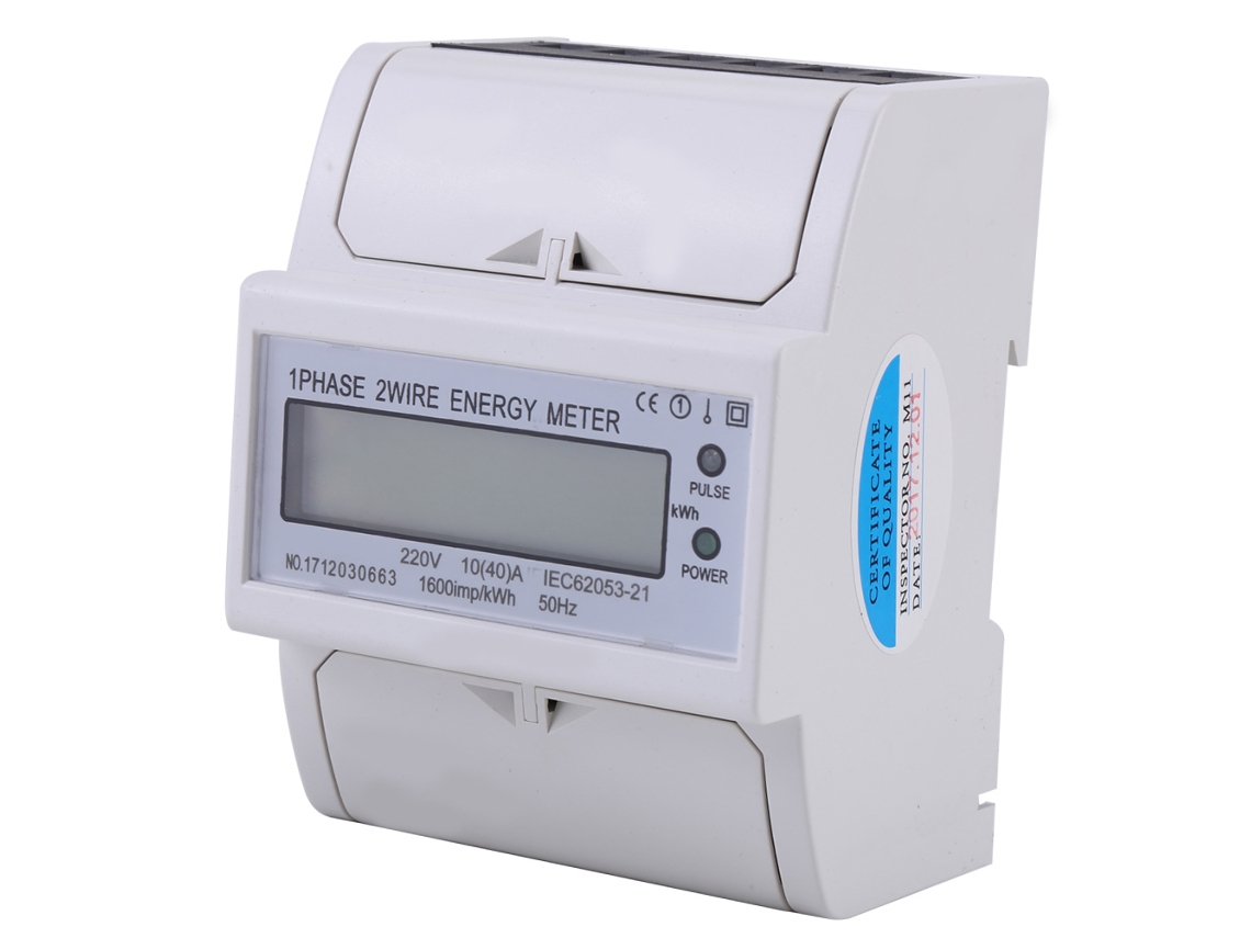 Medidor de energía digital para riel DIN 10 40a