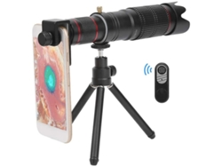 Telescopio monocular para teléfono móvil con zoom de 36x y lente de zoom dual ajustable con clip, color negro general Gusshious