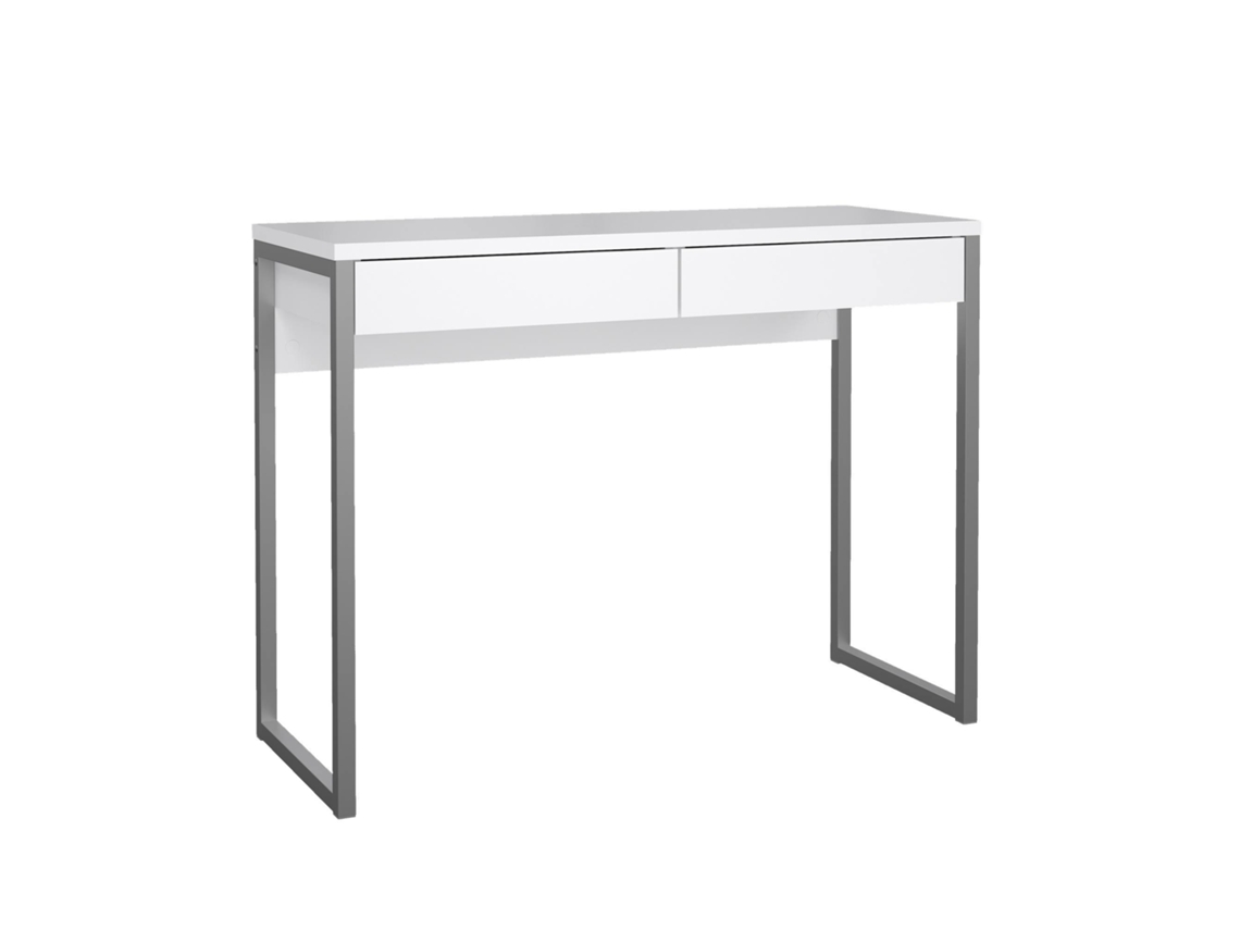 Escritorio alto Wellhome Tormes con 2 cajones, 101x40x76 cm, blanco brillante