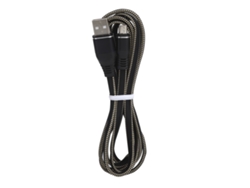 Cable Micro Usb Trenzado De Nailon Negro Para Carga Rápida En Teléfonos Android, 1,7 M