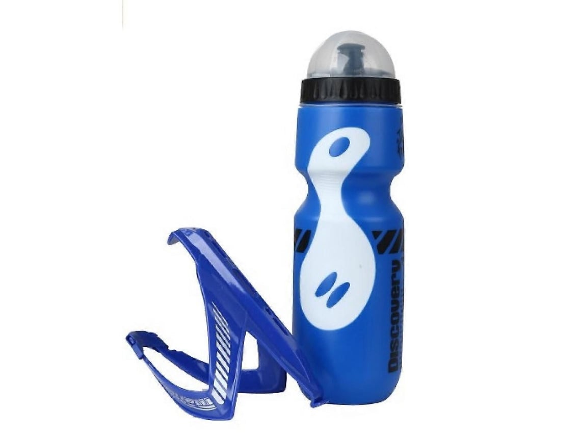 Garrafa De Água De 650ml Com Suporte De Bicicleta Para Ciclismo (azul E Branco)