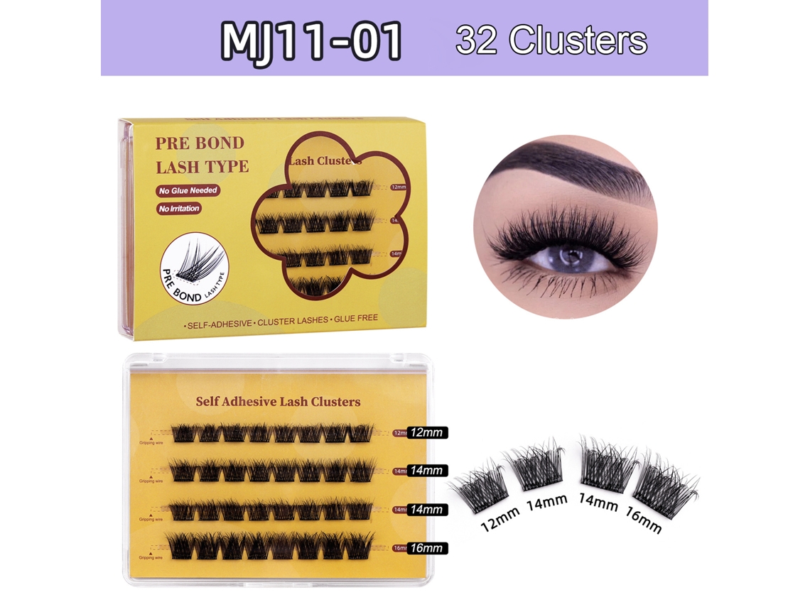 Kit De Pestañas Postizas Segmentadas: Sin Pegamento Y De Aspecto Natural.