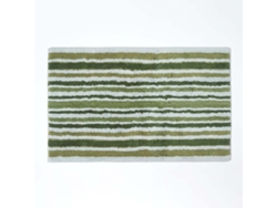 Homescapes Green Stripe Cotton Bath Mat