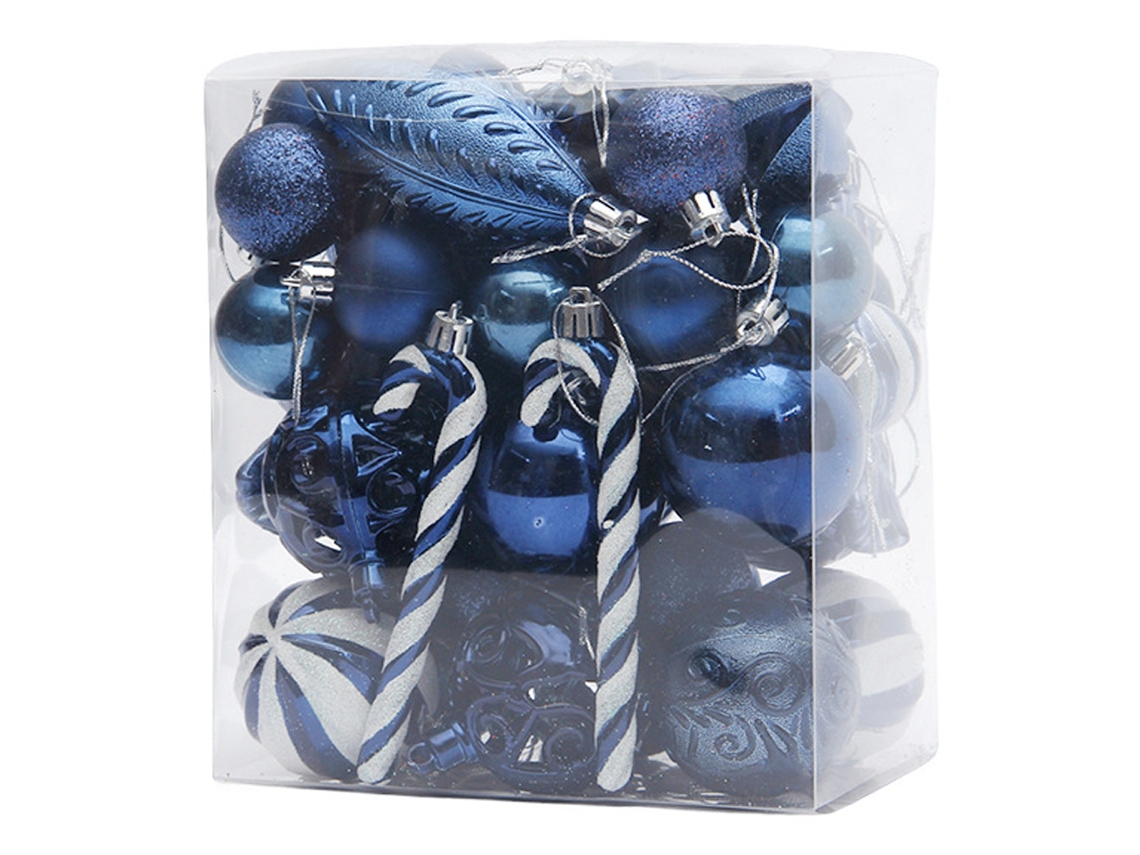Juego de Bolas Navideñas, Baquetas de Plástico Decorativas TRUYUETY