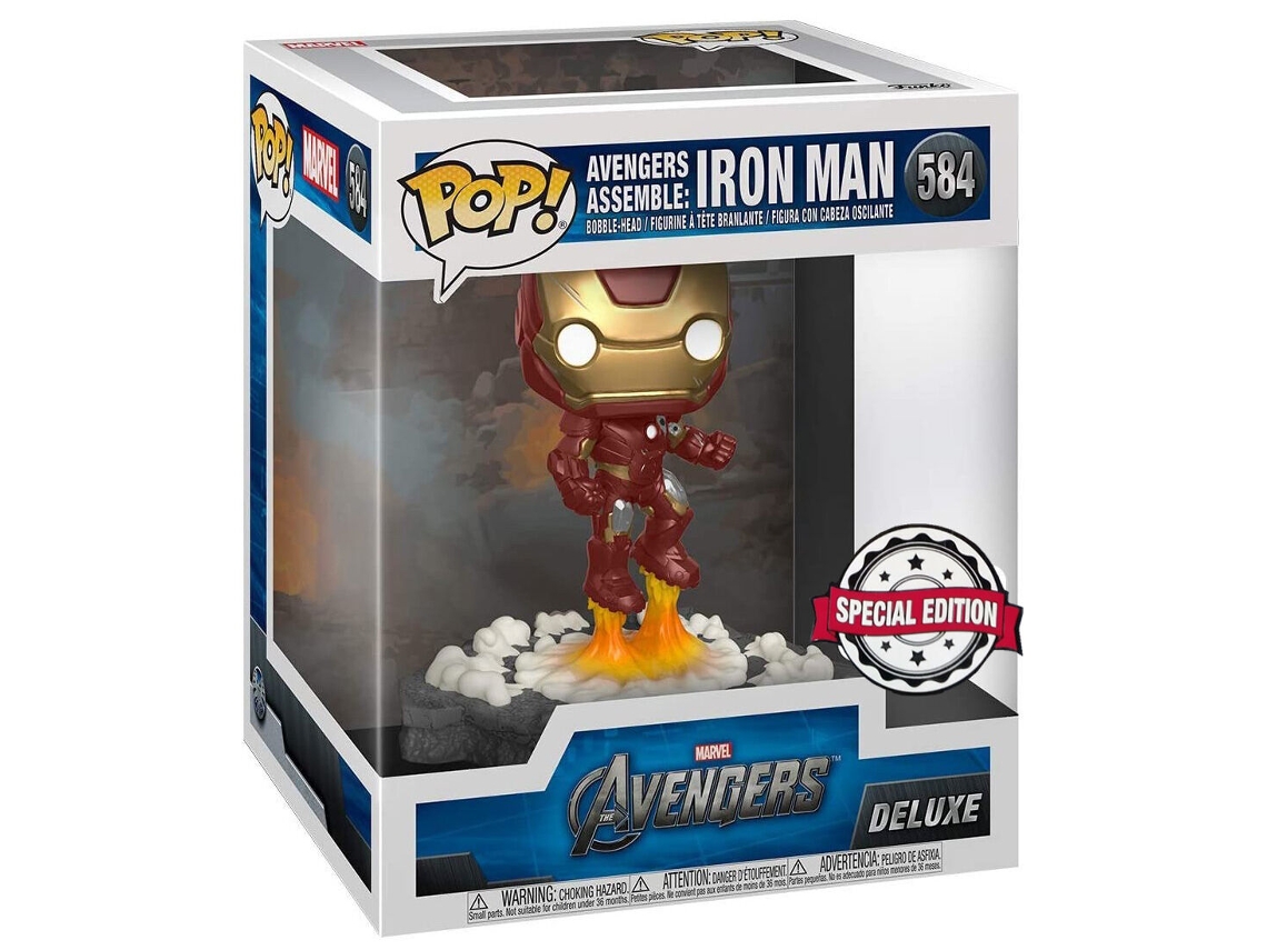 Figura Pop exclusiva de Iron Man Assemble de Marvel Avengers B.active
