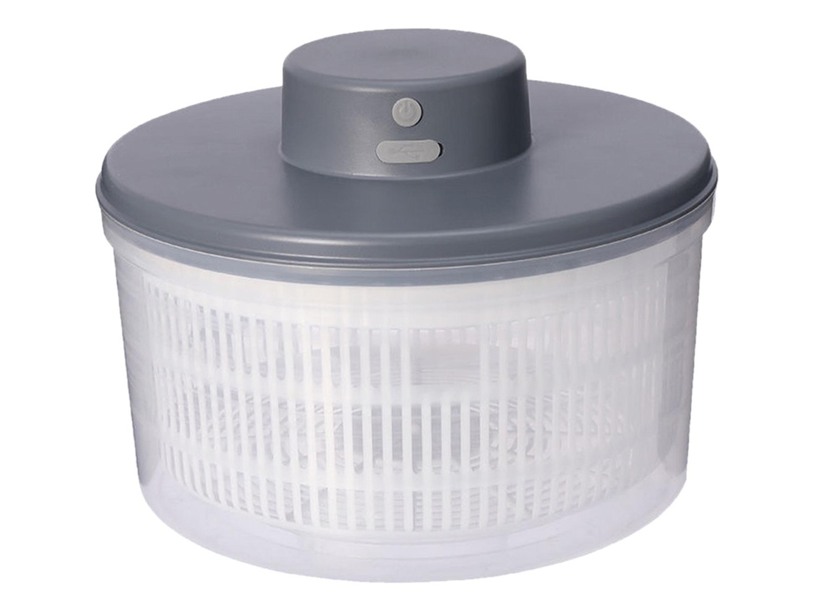 Centrifugadora de ensalada eléctrica gris de 22 x 16 cm slowmoose