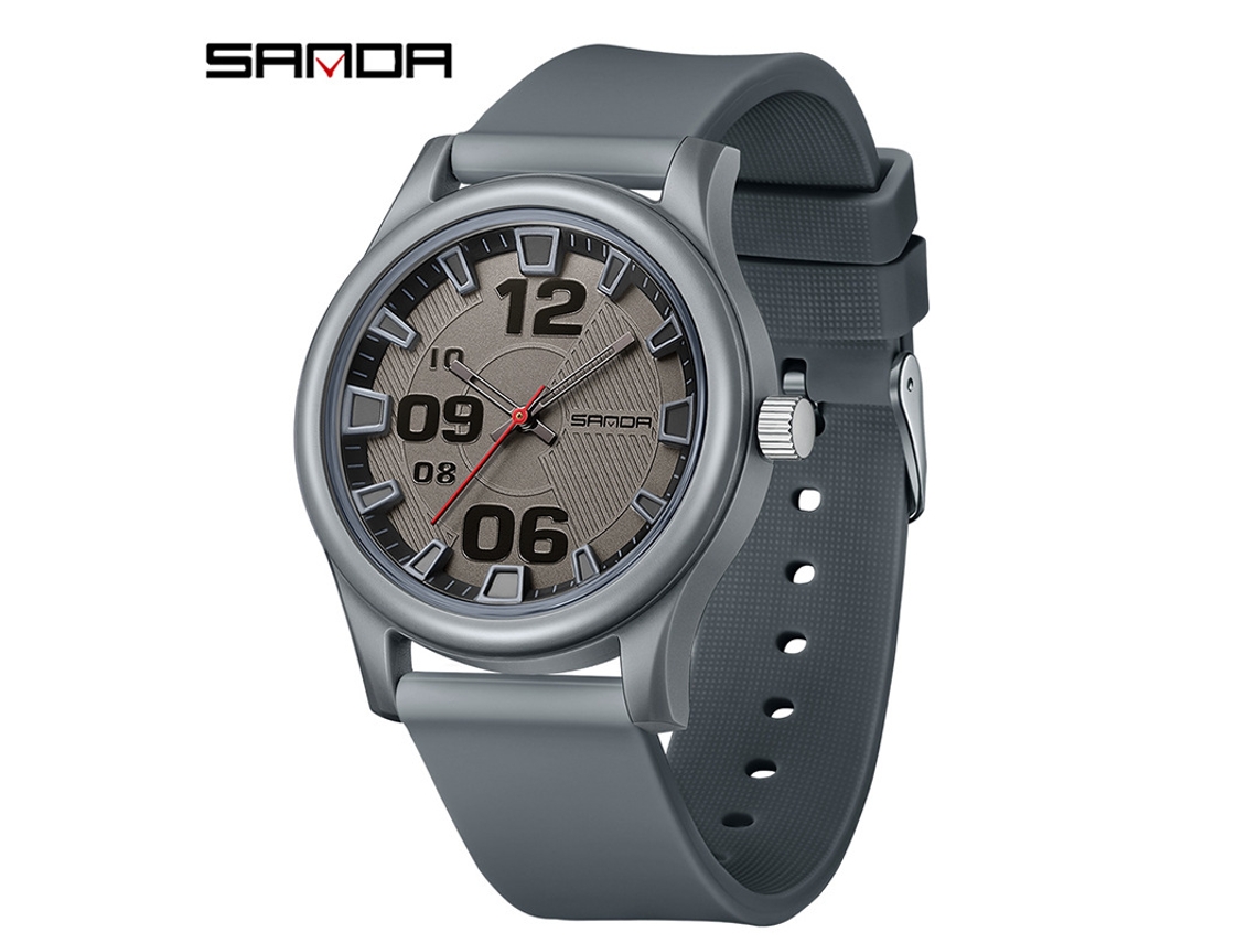 Reloj De Cuarzo Estilo Coreano Para Estudiantes (gris), Esfera 3d Creativa, Resistente Al Agua.