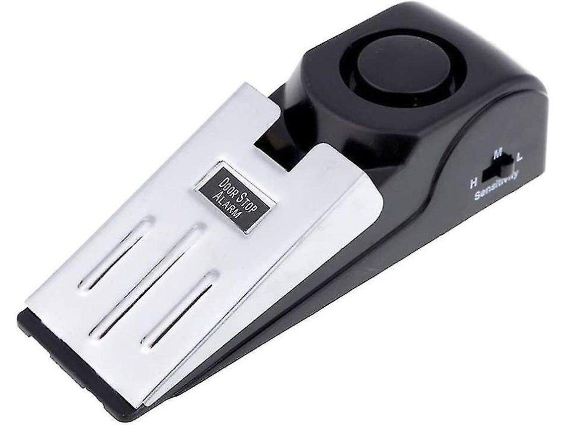 Bloqueador De Puerta Con Alarma 120db Para Seguridad Viajes 3 Niveles Sensibilidad Ajustable Portátil Sin Instalación