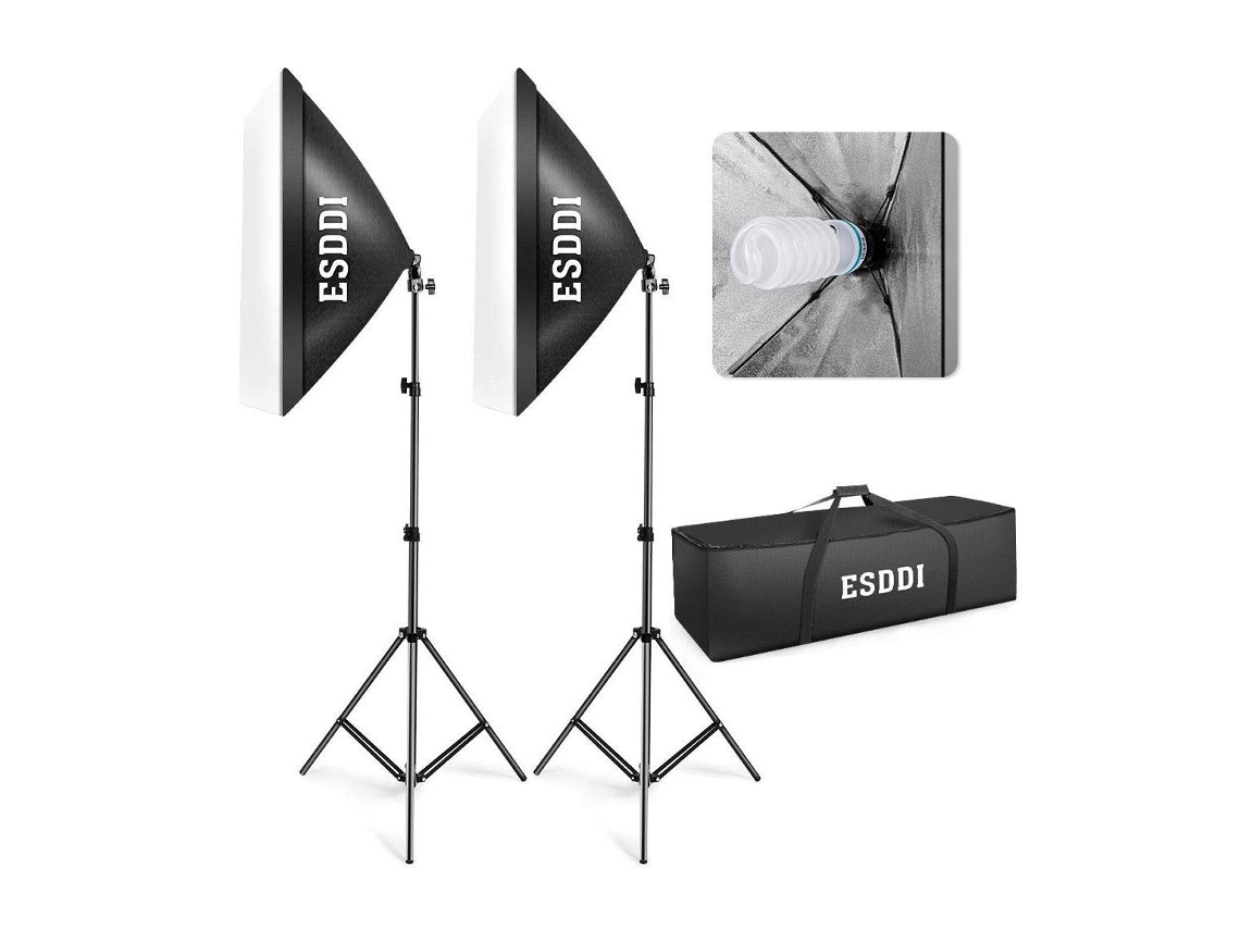 Kit Estudio Iluminación Fotografía Luz Continua 2 Softbox 5500K