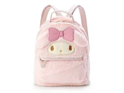 2026-mochila De Peluche Cute Small Furry My Melody Para Niñas, Mochila Infantil Suave Y Ajustable Rosa