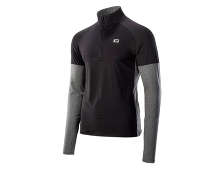 Camiseta de Hombre para Running IQ Meio Zíper Immo Gris (XL)
