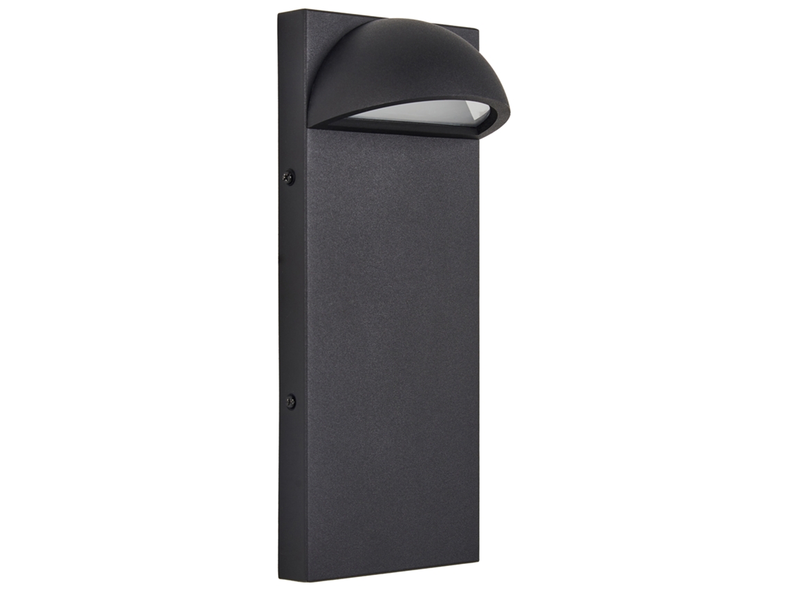 Lámpara de pared LED para exterior Beliani Sajur De Hierro, color negro, 12 x 9 x 28 cm
