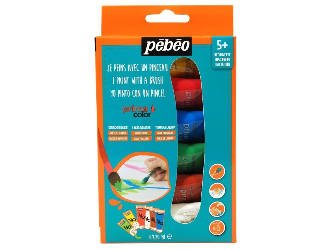 Discovery Kit Témpera 6 Colores PÉBÉO (6 X 20 ml)