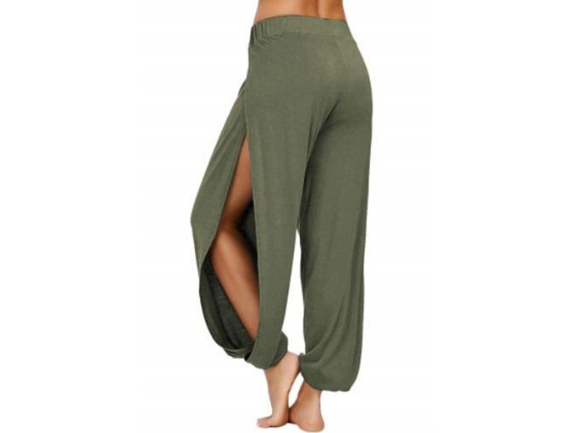 2026-pantalones De Yoga Para Mujer Con Abertura Lateral Pantalones Deportivos Para Ejercicio Y Playa Xl Verde