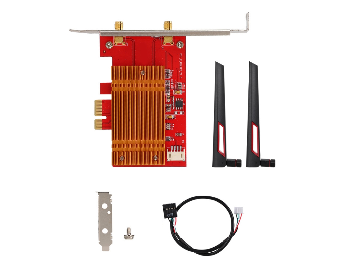 Tarjeta De Red Inalámbrica De Escritorio Pci-e Intel 9260ac Dual Band 1.73gbps Con Antena De 8dbi
