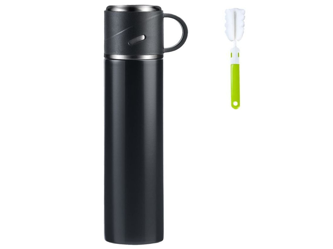 2026da-botella De Agua Aislada 580ml Con Tapa, Taza De Café Reutilizable Para Viajes, Acero Inoxidable 304, Antiderrame