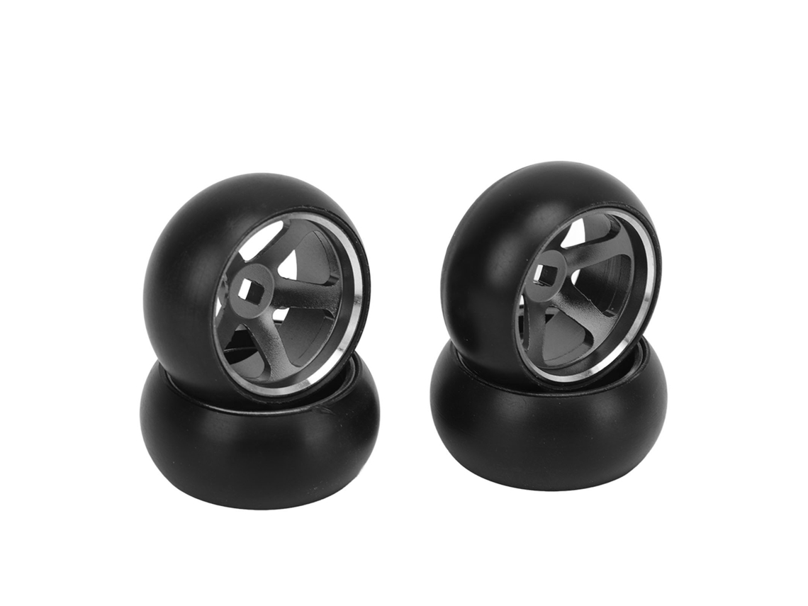 4pcs Neumáticos De Derrape Rc De Aleación De Aluminio Para Coches Rc Wltoys K989 K969 P939 28413 1/28 Ruedas Negras