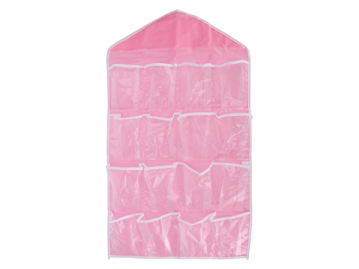 Organizador colgante para armario de ropa interior, organizador de almacenamiento de ropa interior con 16 bolsillos, tela de poliéster impermeable