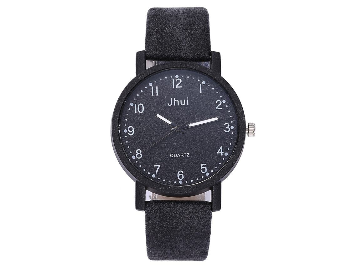 Reloj De Pulsera Para Mujer Con Números Arábigos, Correa De Aleación De Poliuretano Y Movimiento De Cuarzo (negro).