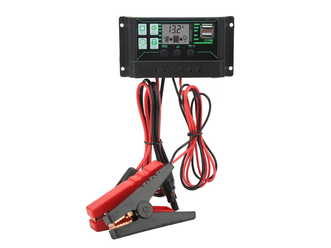 Controlador De Carga Solar Mppt De 12v/24v Y 30a, Regulador De Panel Solar Lcd Ajustable, 360w