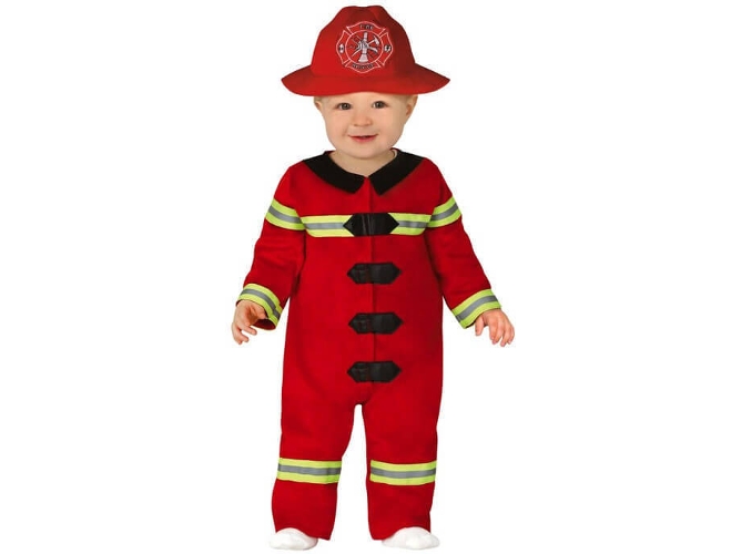 Disfraz de Bebé DISFRAZZES Bombero (Talla: 6 a 12 meses)