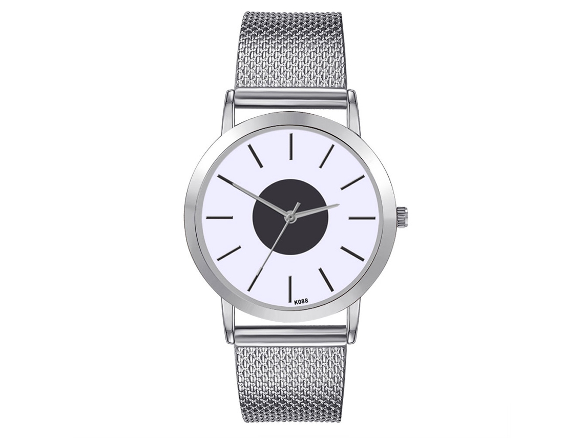 Reloj De Cuarzo Para Hombre Con Correa De Silicona Dial De Escala Zhoulianfa (plata)