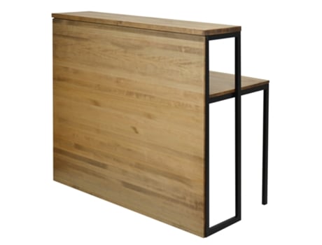 Mesa de Comedor BOX FURNITURE iCub (Negro - Madera y Acero - 120 x 62 x 110 cm)
