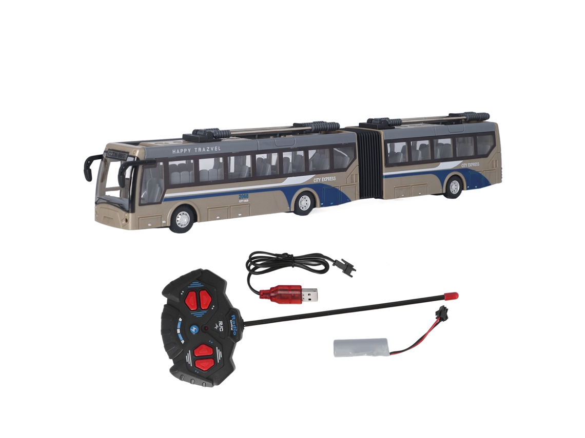 Ats-autobús Escolar Rc A Escala 1:48 Con Control Remoto Adelante Atsrás Girar Izquierda Derecha Juguete Para Niños Oro