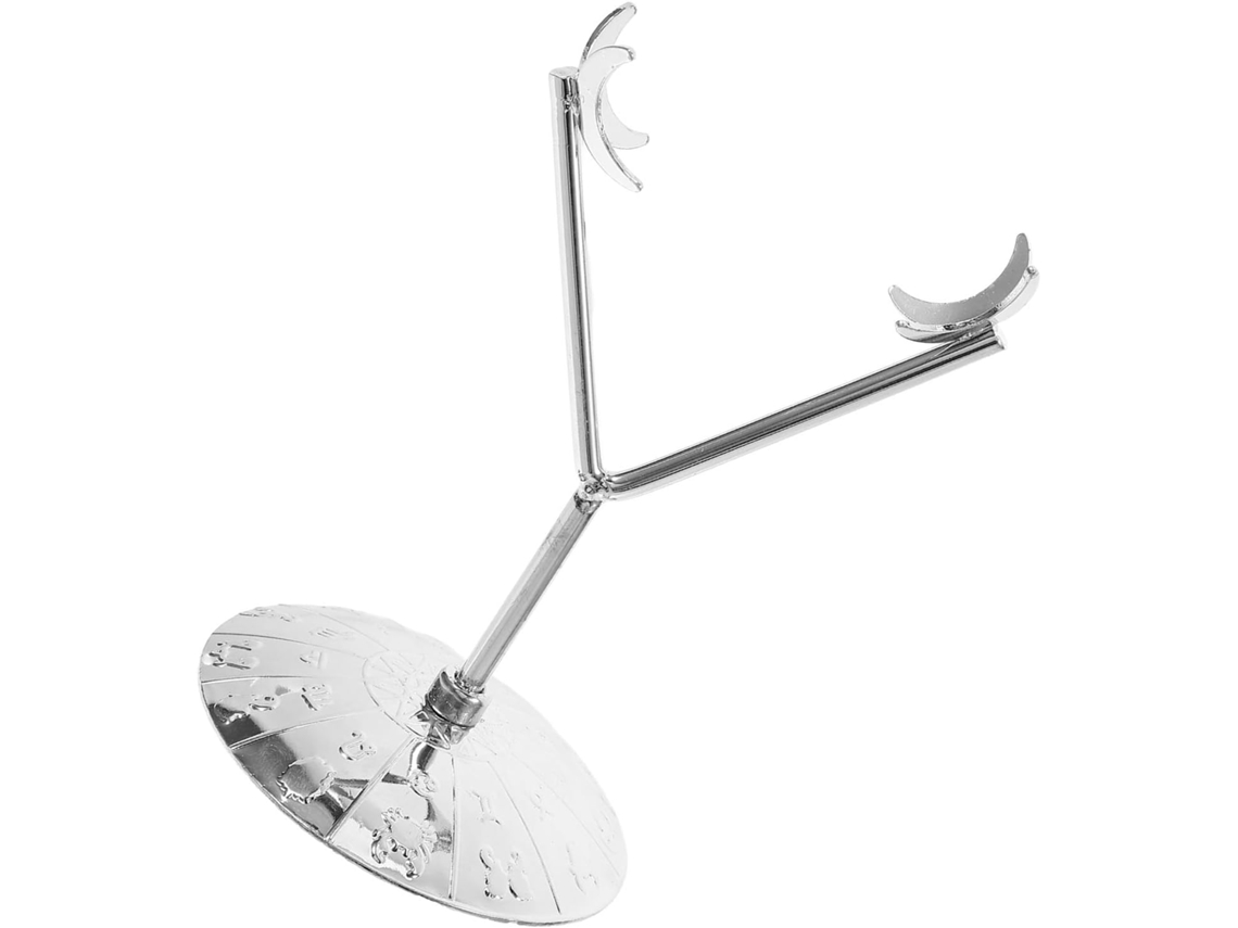Soporte Metálico Cristal Diseño Diamante Elegante Hierro Plateado Exhibir Piedras Naturales Decoración