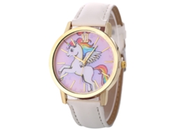 Reloj De Pulsera De Cuarzo Para Mujer, Estilo Casual Y Moderno, Con Correa De Malla Blanca.