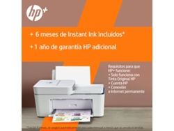 Impresora HP DeskJet Plus 4130e (Multifunción - Inyección de Tinta - Wi-Fi - Instant Ink)