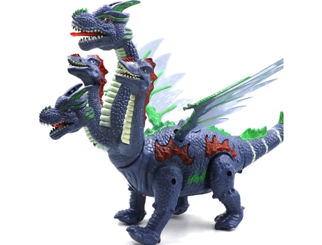 Proyección de Luz de Gran Tamaño Hasta Dinosaurio Robot Que Camina Electrónico Y Luminoso 53 Cm Dinosaurio 906L
