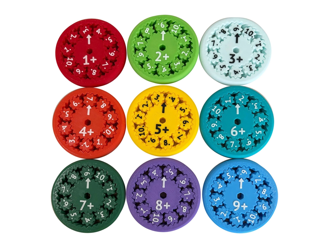 Juego De Matemáticas Con Rotación De Números Y Dedos Para Aliviar El Estrés (9 Piezas)