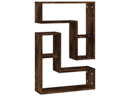 Maison Exclusive - Estantes Pared 2 Uds Madera Contrachapada Roble Humo 50x15x50cm