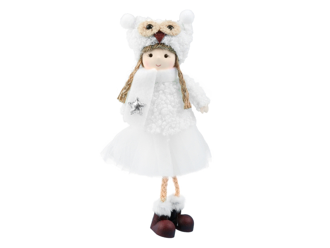 Adorno de ángel de peluche para el árbol de Navidad